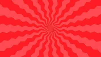 Simple Flat Red Zigzag Light burst Effect vector background
