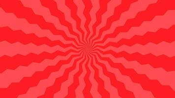 Simple Flat Red Zigzag Light burst Effect vector background