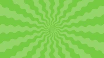 Simple Flat Green Curl Light burst Effect vector background