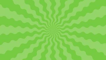 Simple Flat Green Curl Light burst Effect vector background