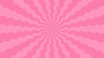 Simple Flat Pink Zigzag Light burst Effect vector background