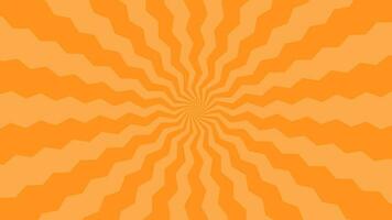 Simple Flat Orange Zigzag Light burst Effect vector background