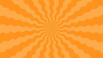 Simple Flat Orange Zigzag Light burst Effect vector background