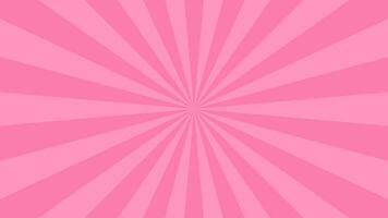 Simple Flat Pink Light burst Effect vector background