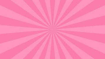 Simple Flat Pink Light burst Effect vector background