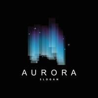 Aurora logo, cielo ver ligero vector diseño, símbolo modelo ilustración