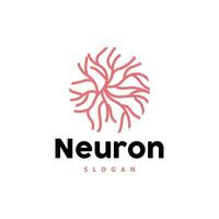 Neuron Logo, Neuron Nerve or Seaweed Vector Abstract Molecule Design, Template Illustration