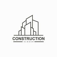 Building Real Estate Apartment Construction Logo, Elegant Premium Rustic Monogram Vector Design