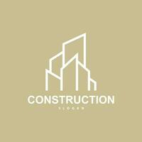 Building Real Estate Apartment Construction Logo, Elegant Premium Rustic Monogram Vector Design