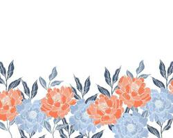 Hand Drawn Peony Background vector