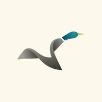 Fliying Duck logo gradient colorful style vector template