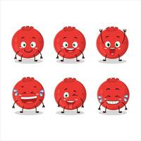 Cartoon character of red berry with smile expression vector