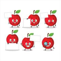 Cherry cartoon in character bring information board vector