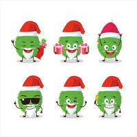 Papa Noel claus emoticones con guanábana dibujos animados personaje vector