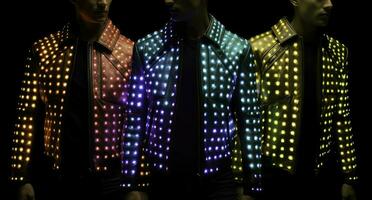 Colorful Neon Jackets - AI Generative photo