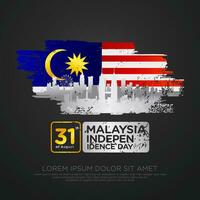 Malaysia independence day  template vector