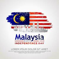 Malaysia independence day  template vector