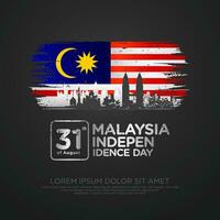 Malaysia independence day  template vector