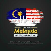 Malaysia independence day  template vector