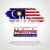 Malaysia independence day  template vector