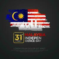 Malaysia independence day  template vector