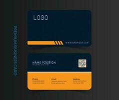 Business card design template, Clean professional business card template, visiting card layout. vector