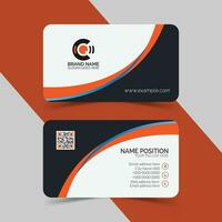 Flat Double-Sided Modern Business Card Layout vector