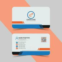 Flat Double-Sided Modern Business Card Layout vector