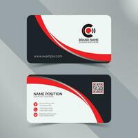 Flat Double-Sided Modern Business Card Layout vector