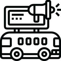 Bus transportation symbol icon vector image. Illustration of the silhouette bus transport public travel design image. EPS 10