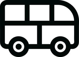 Bus transportation symbol icon vector image. Illustration of the silhouette bus transport public travel design image. EPS 10