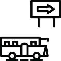 Bus transportation symbol icon vector image. Illustration of the silhouette bus transport public travel design image. EPS 10