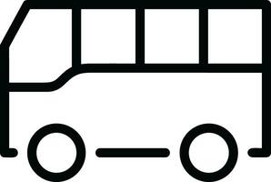 Bus transportation symbol icon vector image. Illustration of the silhouette bus transport public travel design image. EPS 10