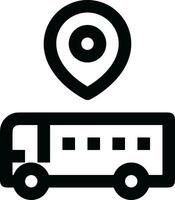 Bus transportation symbol icon vector image. Illustration of the silhouette bus transport public travel design image. EPS 10