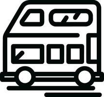 Bus transportation symbol icon vector image. Illustration of the silhouette bus transport public travel design image. EPS 10