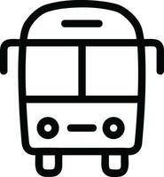 Bus transportation symbol icon vector image. Illustration of the silhouette bus transport public travel design image. EPS 10