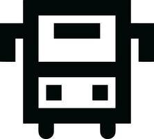 Bus transportation symbol icon vector image. Illustration of the silhouette bus transport public travel design image. EPS 10