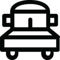 Bus transportation symbol icon vector image. Illustration of the silhouette bus transport public travel design image. EPS 10