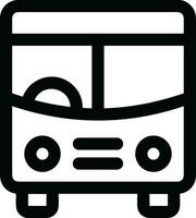 Bus transportation symbol icon vector image. Illustration of the silhouette bus transport public travel design image. EPS 10