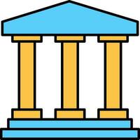 Bank icon set. financial, government or university building symbol. vector