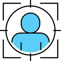 Modern target illustration of cross hair symbol for web design. vector