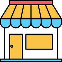 store building icon. shop logo illustration. vector