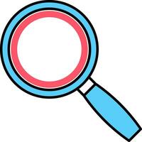 Search magnifying glass flat icon for apps and websites vector