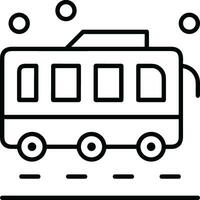 Bus transportation symbol icon vector image. Illustration of the silhouette bus transport public travel design image. EPS 10