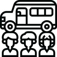 Bus transportation symbol icon vector image. Illustration of the silhouette bus transport public travel design image. EPS 10