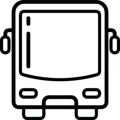 Bus transportation symbol icon vector image. Illustration of the silhouette bus transport public travel design image. EPS 10