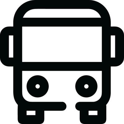 Bus transportation symbol icon vector image. Illustration of the silhouette bus transport public travel design image. EPS 10