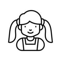 Baby Girl icon in vector. Illustration vector