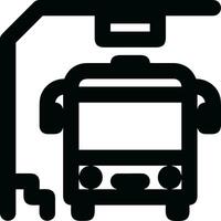 Bus transportation symbol icon vector image. Illustration of the silhouette bus transport public travel design image. EPS 10