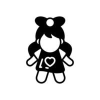 Doll icon in vector. Illustration vector